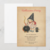 Brew-schwarze Katze der KinderHalloween-Party-der Einladung (Vorne/Hinten)