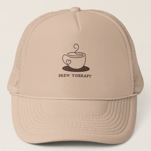 Brew Therapy Kaffee Truckerkappe (Vorderseite)
