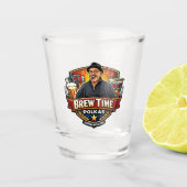 Brew Time Polkas Schnapsglas (Vorderseite)