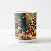 Brew up some joy frohe Weihnachten Kaffeetasse (Mittel)