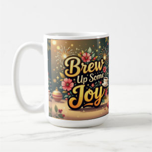 Brew up some joy frohe Weihnachten Kaffeetasse