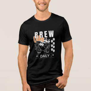 Brew Vibes Daily Retro Kaffee Lover T - Shirt