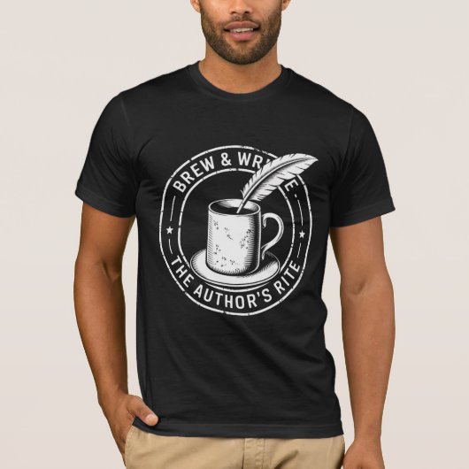 Brew & Write - Der Autorenaufruf T-Shirt (Vorderseite)