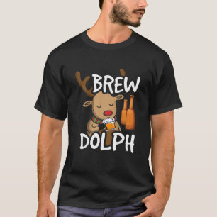 Brewdolph Beer Drink Rudolph Reindeer Weihnachten T-Shirt