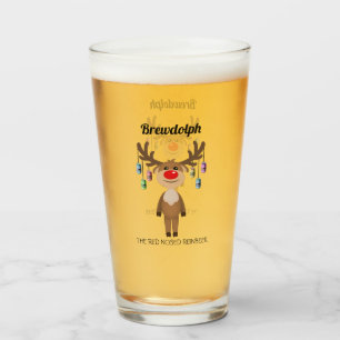 Brewdolph das Rotnasige Rentier Glas