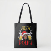 Brewdolph - Funny Reindeer Beer Christmas Geschenk Tasche (Vorderseite)