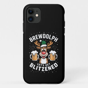 Brewdolph Let's Get Blitzned Christmas Reindeer B Case-Mate iPhone Hülle