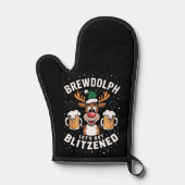 Brewdolph Let's Get Blitzned Christmas Reindeer B Ofenhandschuh (Vorderseite)