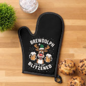 Brewdolph Let's Get Blitzned Christmas Reindeer B Ofenhandschuh (Oben unten)