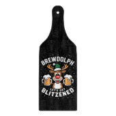 Brewdolph Let's Get Blitzned Christmas Reindeer B Schneidebrett (Vorderseite)