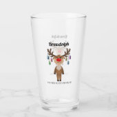 Brewdolph the Red Nosed Reinbeer Glas (Rückseite)