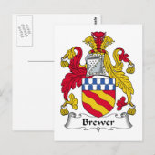 Brewer Familienwappen Postkarte (Vorne/Hinten)