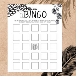 Brewery Baby - B&W - Baby Shower Baby Bingo Game