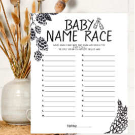 Brewery Baby - B&W - Baby Showname Race Game
