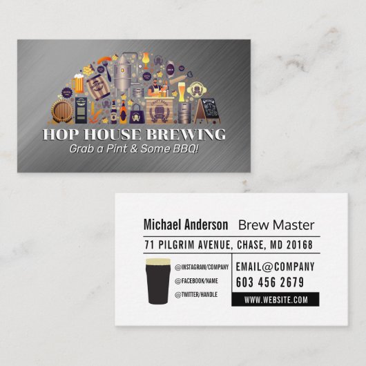 Brewery Production Equipment | Beer Visitenkarte (Vorne/Hinten)