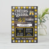 Brewery Surprise Cheers and Beers to 41 Years Einladung (Stehend Vorderseite)
