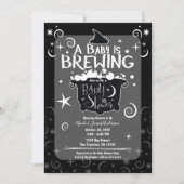 Brewing Cauldron Halloween Baby Dusche Einladung (Vorderseite)