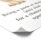 Brewing Coffee Baby Shower Diaper Raffle Sign Poster (Ecke)