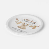 Brewing Coffee Baby Shower Pappteller (Schrägansicht)