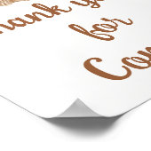 Brewing Coffee Baby Shower Thank You Sign Poster (Ecke)