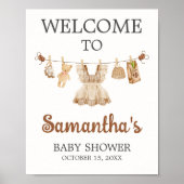 Brewing Coffee Baby Shower Welcome Sign Poster (Vorne)
