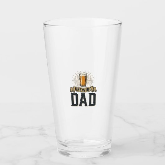 Brewing Dad Beer Vintage Engraving Shirt Design_1 Glas (Vorderseite)