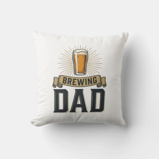 Brewing Dad Beer Vintage Engraving Shirt Design_1 Kissen (Vorderseite)