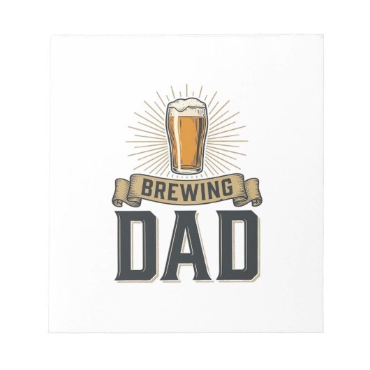 Brewing Dad Beer Vintage Engraving Shirt Design_1 Notizblock (Vorderseite)