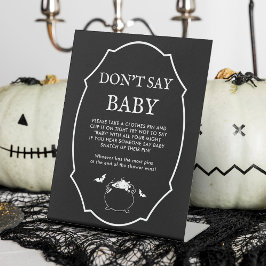 Brewing Halloween Baby Shower Say Baby Game nicht Sockelschild