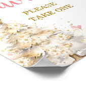 Brewing Pink Winter Tea Party Baby Shower Favors Poster (Ecke)