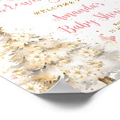 Brewing Pink Winter Tea Party Baby Shower Welcome Poster (Ecke)