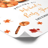 Brewing Pumpkin Spice Coffee Baby Dusche Empfang Poster (Ecke)