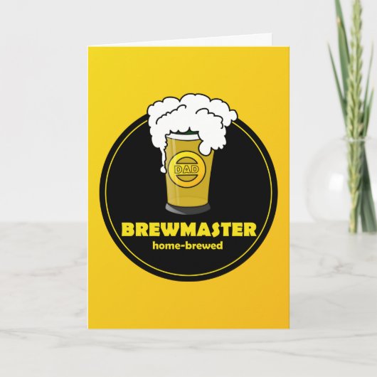 Brewmaster Beer Vathers Day Card Karte (Vorderseite)