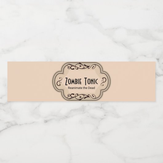 Brews and Boos Zombie Tonic Apothecary Wasserflaschenetikett (Einzelnes Label)