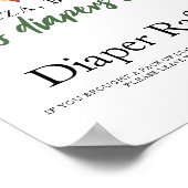 Brews and diapers Baby Dusche Windel Tombola Poster (Ecke)