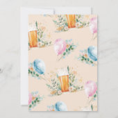 Brews & Baby News Gender Reveal Party Einladung (Rückseite)