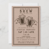 Brews Before the Baby's Due Men's Diaper Party  Einladung (Vorderseite)