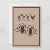 Brews Before the Baby's Due Men's Diaper Party  Einladung (Rückseite)