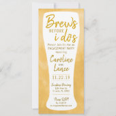 Brews, bevor ich die Engagement-Partei tue Einladung (Vorderseite)