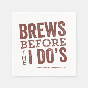 Brews, bevor ich Do's Backstein rote Probe Abendes Serviette