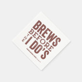 Brews, bevor ich Do's Backstein rote Probe Abendes Serviette (Ecke)