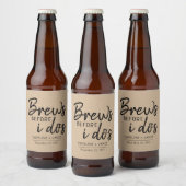 Brews Bevor ich tue Co-Ed Polterabend Kraft Bierflaschenetikett (Flaschen)