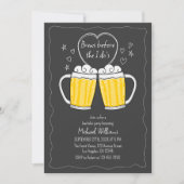 Brews Bevor ich's Chalkboard Bachelor Party Einladung (Vorderseite)