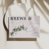 Brews Bubbly Greenerity Engagement Party Rose Folieneinladung