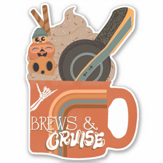 Brews & Cruise Sticker (Vorderseite)