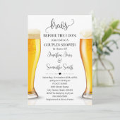 Brews vor dem I do Paare Dusche Einladung (Stehend Vorderseite)