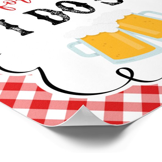 Brews vor dem I'Red Gingham Ich mache GRILLEN Post Poster (Ecke)