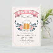 Brews vor dem Junggeselinnen-Abschied Einladung (Stehend Vorderseite)