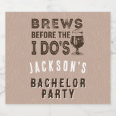 Brews vor der I Do's Bachelor Party Bierflaschenetikett (Einzelnes Label)
