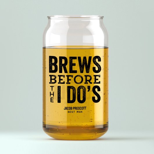 Brews vor I Do's Bachelor Party Trauzeuge Dosenglas